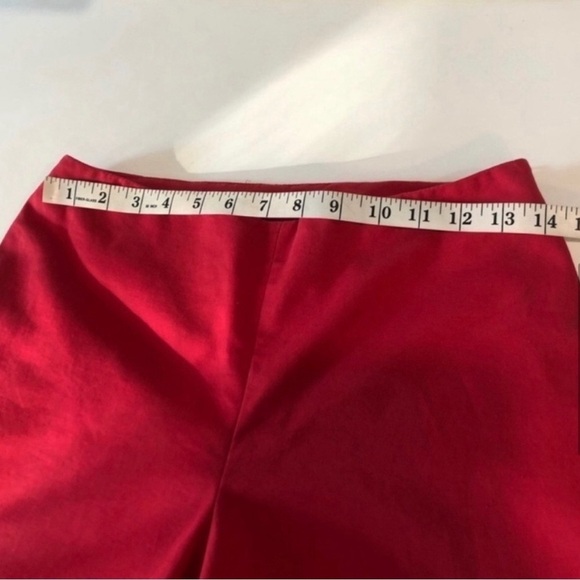 ST.John red ankle crop pants red side zipper size:4 - Picture 13 of 16